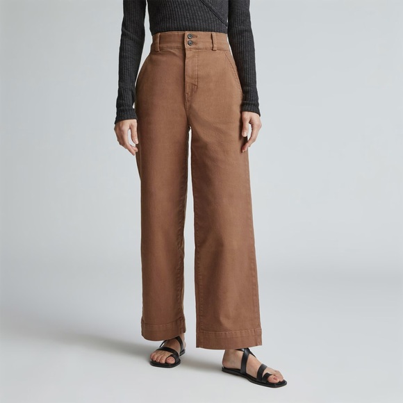 Everlane Pants - Everlane Organice Wide Leg Pants size 16 in Cocoa Brown